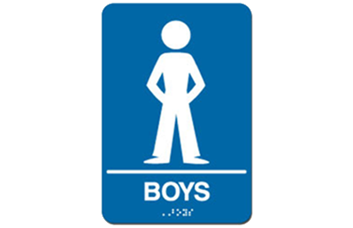 Signs By Web - ADA Wayfinding Boys Restroom Sign