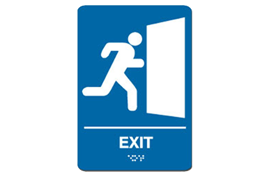 Signs By Web - ADA Wayfinding Exit Sign