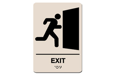 Signs By Web - ADA Wayfinding Exit Sign