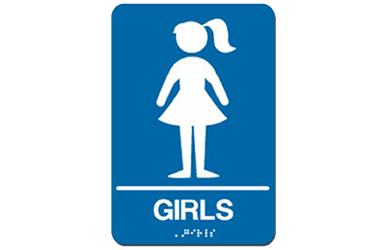 Signs By Web - ADA Wayfinding Girls Restroom Sign