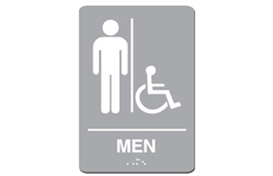 Signs By Web - ADA Wayfinding Men Accessible Restroom Sign