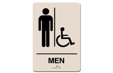 Signs By Web - ADA Wayfinding Men Accessible Restroom Sign
