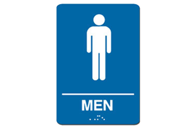 Signs By Web - ADA Wayfinding Men Restroom Sign