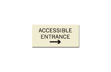 Signs By Web - ADA Wayfinding Accessible Entrance Placard Sign