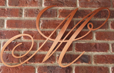 Signs By Web - Flat Cut Copper Dimensional Letters
