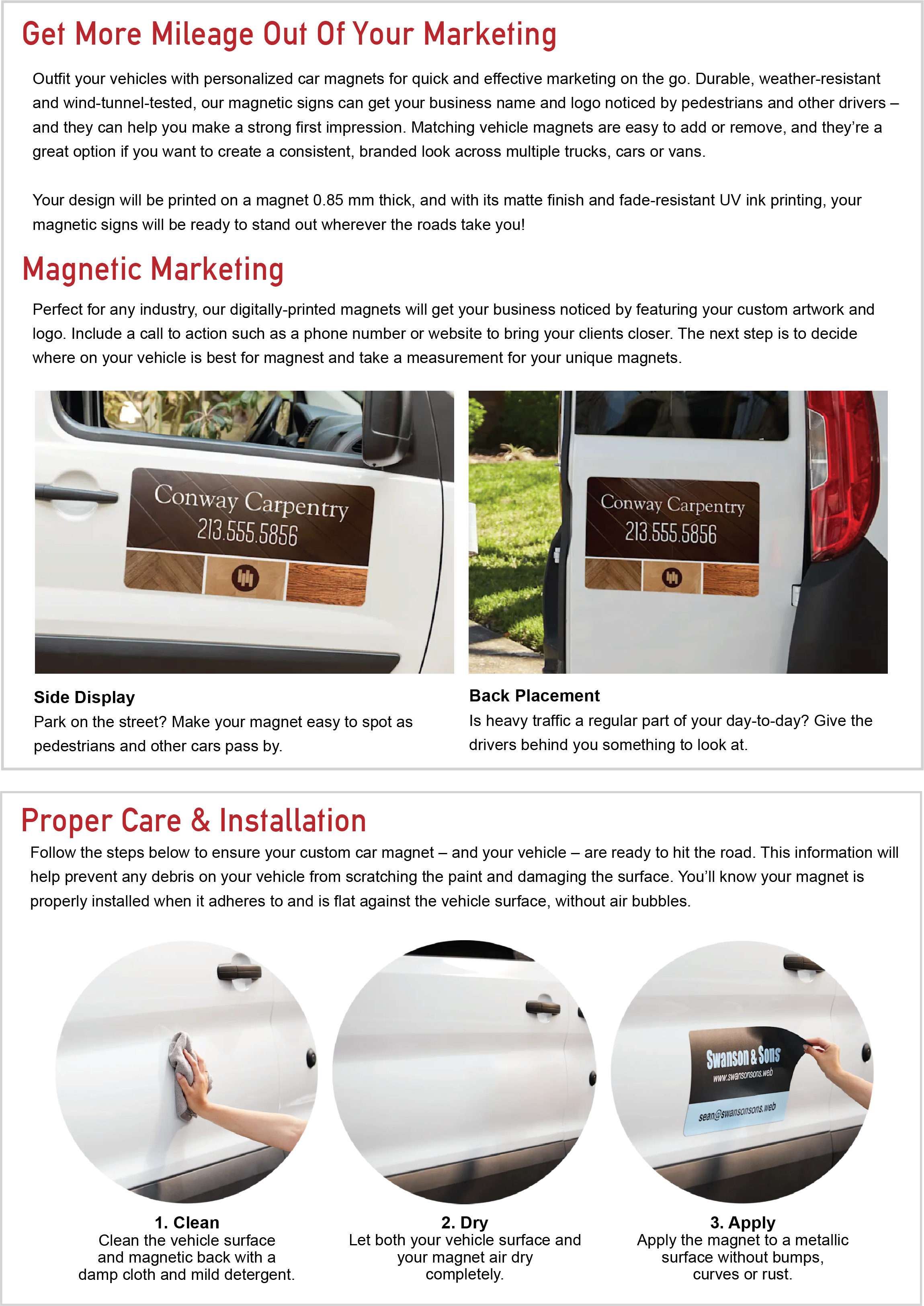 Signs By Web - Digital Print Vehicle Magnets