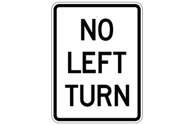 Signs By Web -Regulatory Turning Restriction Signs