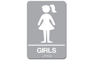 Signs By Web - ADA Wayfinding Girls Restroom Sign